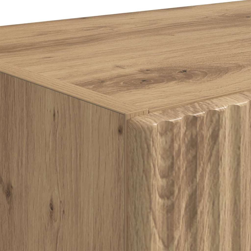 TV-wandkast Artisan Eiken 59,5 x 31 x 80 cm Bewerkt hout is nu te koop bij PeponiXL, paradijselijk wonen!
