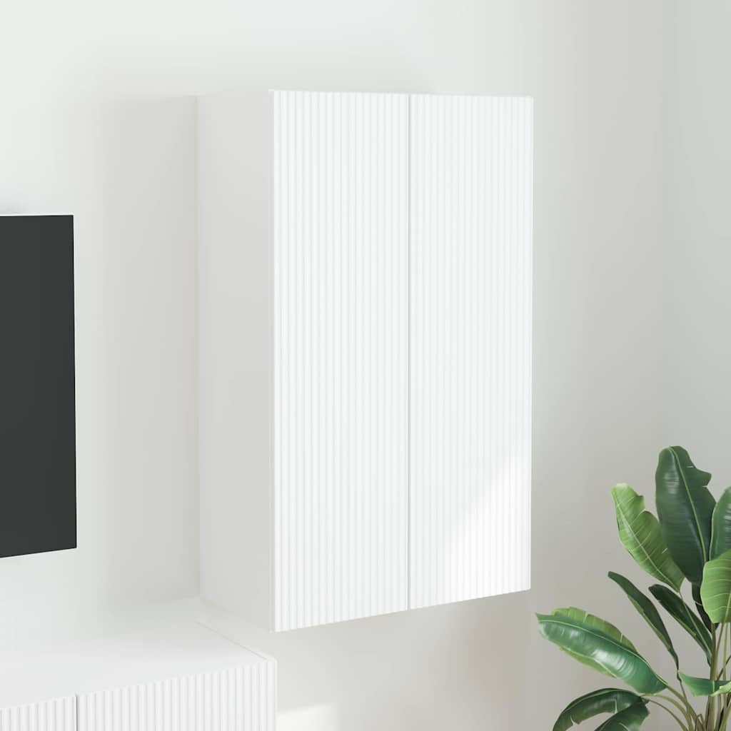 TV-wandkast Wandgemonteerd Wit 59,5 x 31 x 100 cm Bewerkt hout is nu te koop bij PeponiXL, paradijselijk wonen!