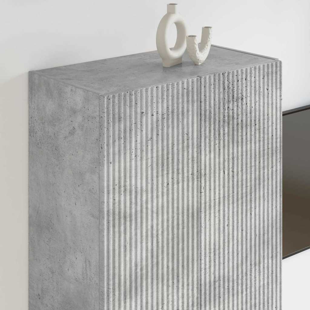 TV-wandkast Beton Grijs 59,5 x 31 x 100 cm Bewerkt hout is nu te koop bij PeponiXL, paradijselijk wonen!