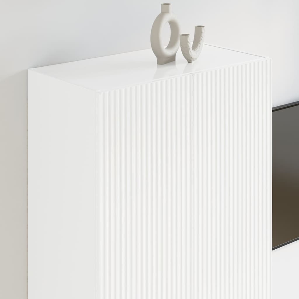 TV-wandkast Hoogglans wit 59,5 x 31 x 100 cm Bewerkt hout is nu te koop bij PeponiXL, paradijselijk wonen!