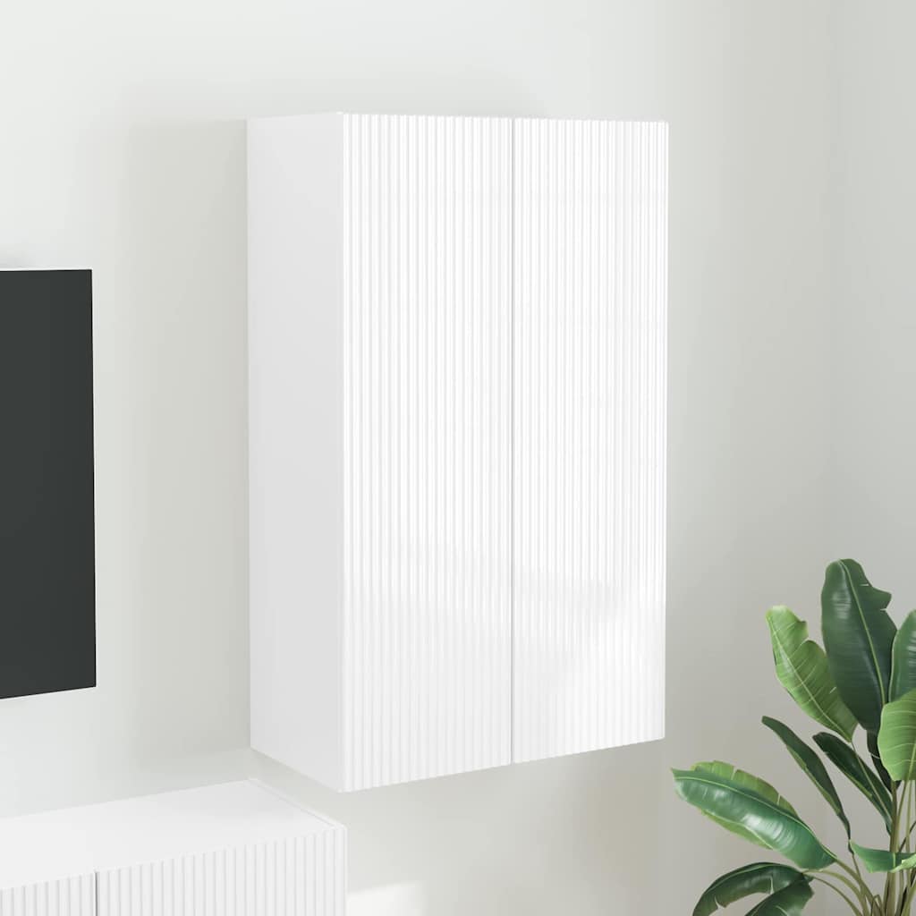 TV-wandkast Hoogglans wit 59,5 x 31 x 100 cm Bewerkt hout is nu te koop bij PeponiXL, paradijselijk wonen!