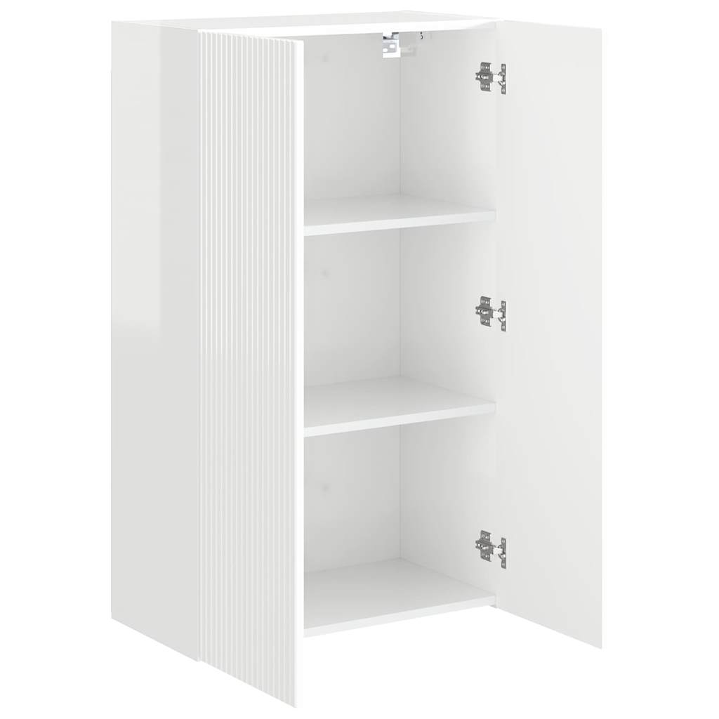TV-wandkast Hoogglans wit 59,5 x 31 x 100 cm Bewerkt hout is nu te koop bij PeponiXL, paradijselijk wonen!
