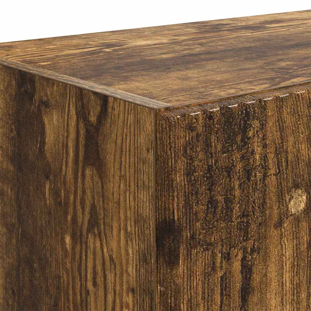 TV-wandkast Gerookt eiken 59,5 x 31 x 100 cm Bewerkt hout is nu te koop bij PeponiXL, paradijselijk wonen!