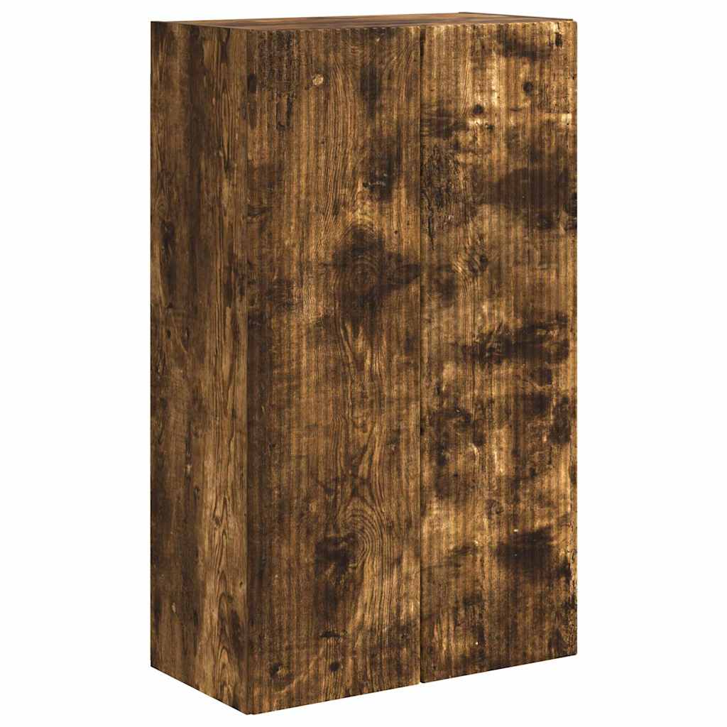 TV-wandkast Gerookt eiken 59,5 x 31 x 100 cm Bewerkt hout is nu te koop bij PeponiXL, paradijselijk wonen!