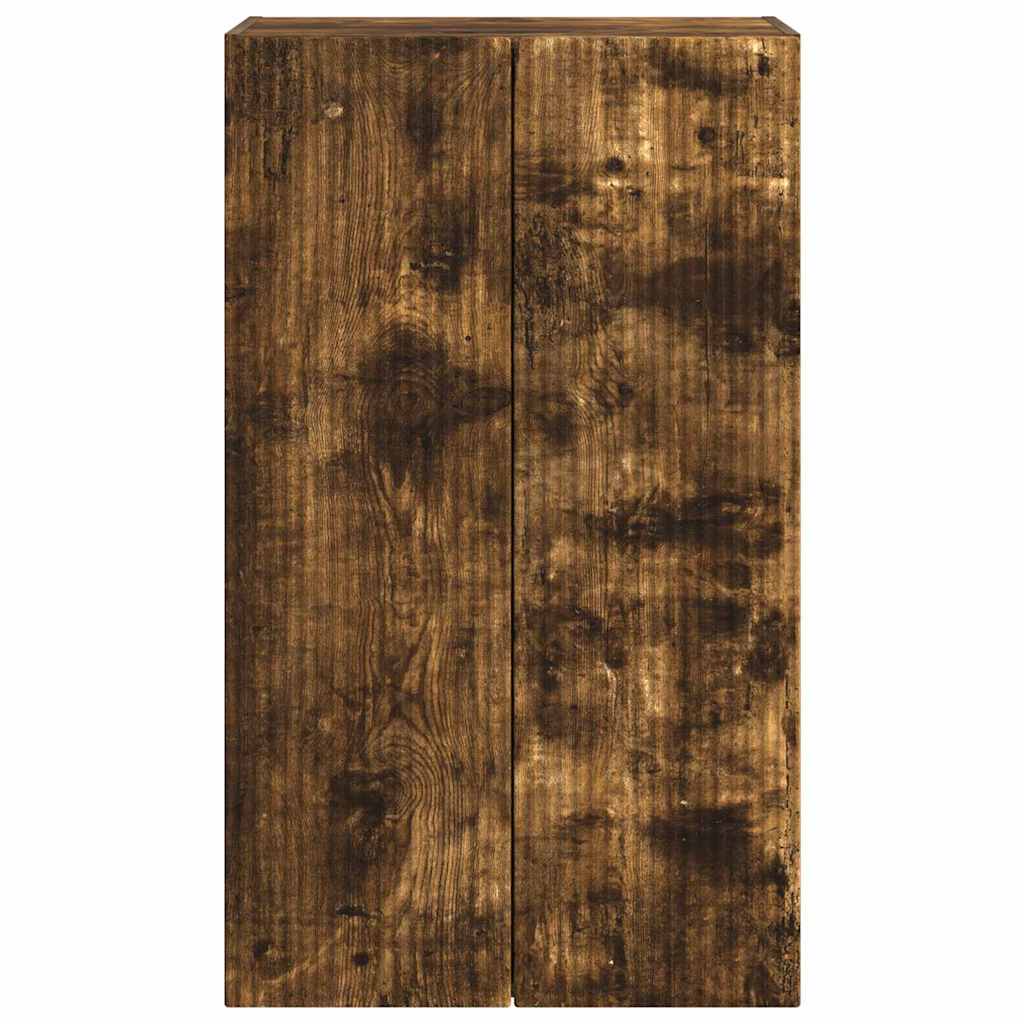 TV-wandkast Gerookt eiken 59,5 x 31 x 100 cm Bewerkt hout is nu te koop bij PeponiXL, paradijselijk wonen!