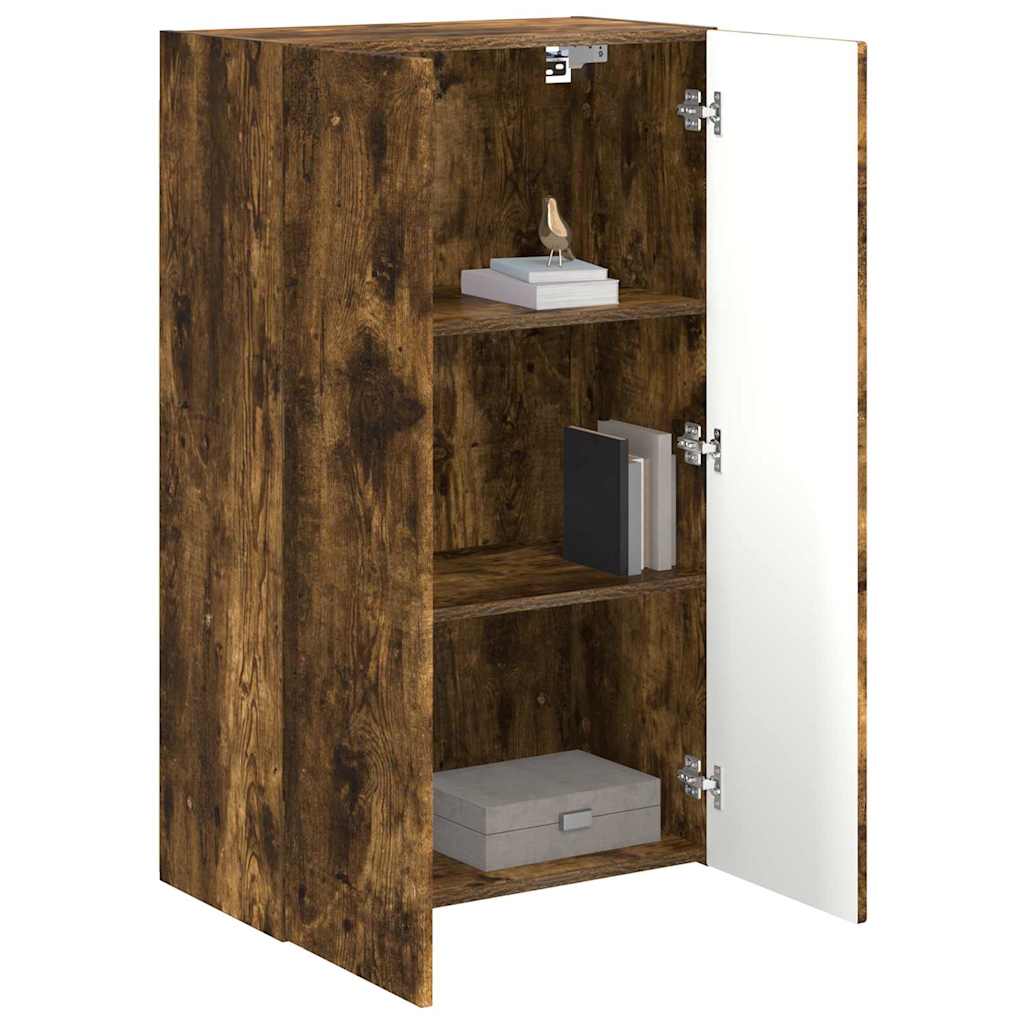 TV-wandkast Gerookt eiken 59,5 x 31 x 100 cm Bewerkt hout is nu te koop bij PeponiXL, paradijselijk wonen!