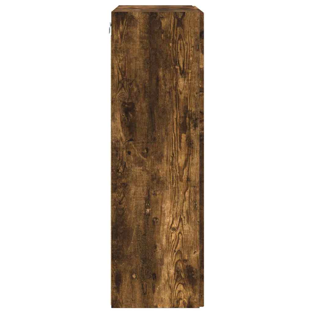 TV-wandkast Gerookt eiken 59,5 x 31 x 100 cm Bewerkt hout is nu te koop bij PeponiXL, paradijselijk wonen!
