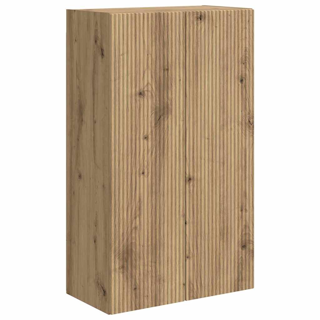 TV-wandkast Artisan Eiken 59,5 x 31 x 100 cm Bewerkt hout is nu te koop bij PeponiXL, paradijselijk wonen!