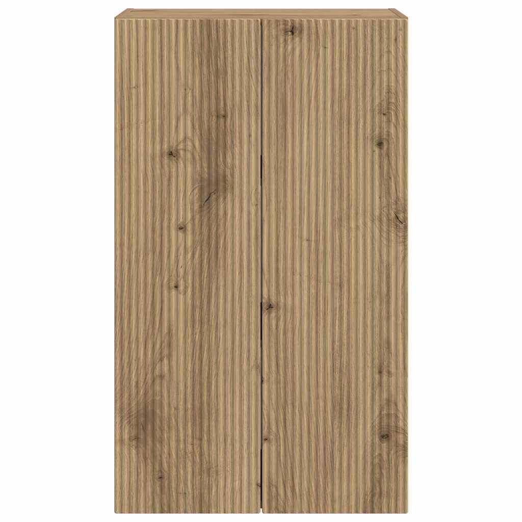 TV-wandkast Artisan Eiken 59,5 x 31 x 100 cm Bewerkt hout is nu te koop bij PeponiXL, paradijselijk wonen!