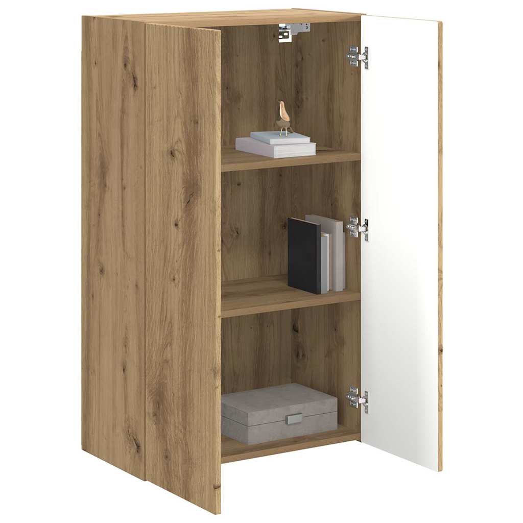 TV-wandkast Artisan Eiken 59,5 x 31 x 100 cm Bewerkt hout is nu te koop bij PeponiXL, paradijselijk wonen!