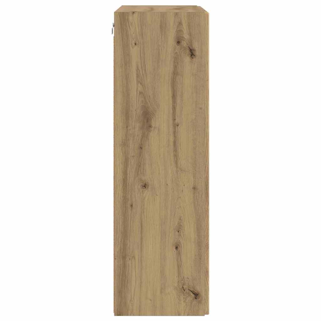 TV-wandkast Artisan Eiken 59,5 x 31 x 100 cm Bewerkt hout is nu te koop bij PeponiXL, paradijselijk wonen!