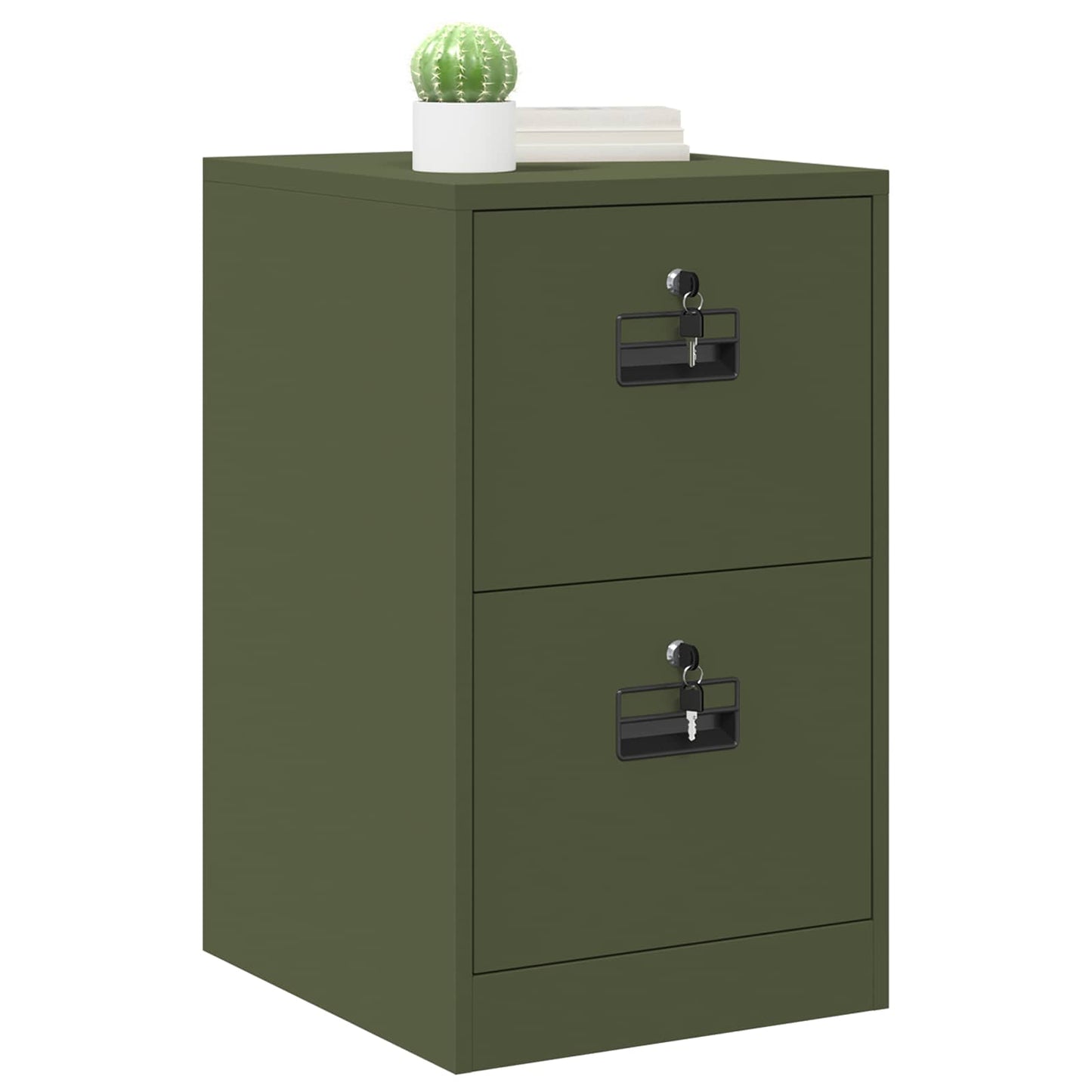 Bestandenkast Olijf Groen 44 x 50 x 74,5 cm Koudgewalst Staal is nu te koop bij PeponiXL, paradijselijk wonen!
