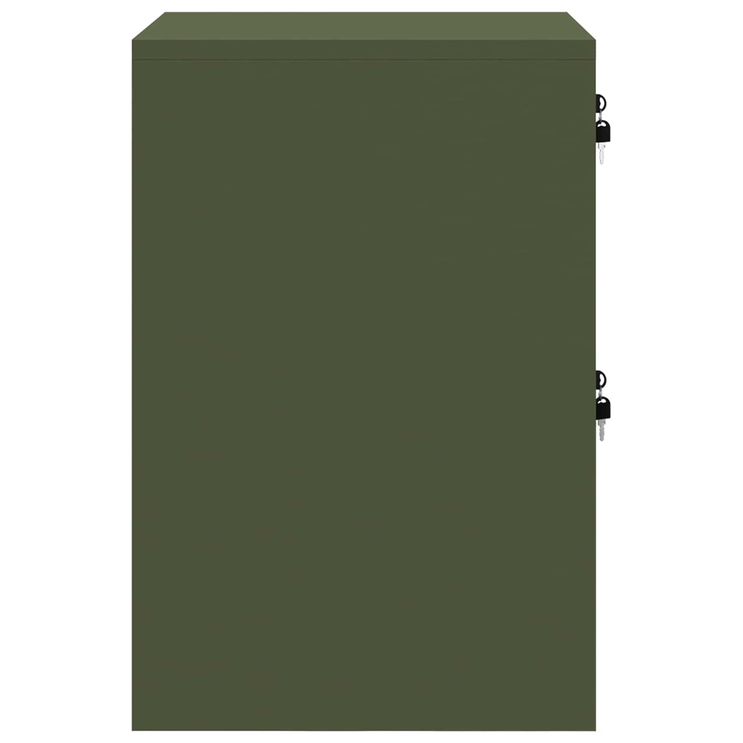Bestandenkast Olijf Groen 44 x 50 x 74,5 cm Koudgewalst Staal is nu te koop bij PeponiXL, paradijselijk wonen!