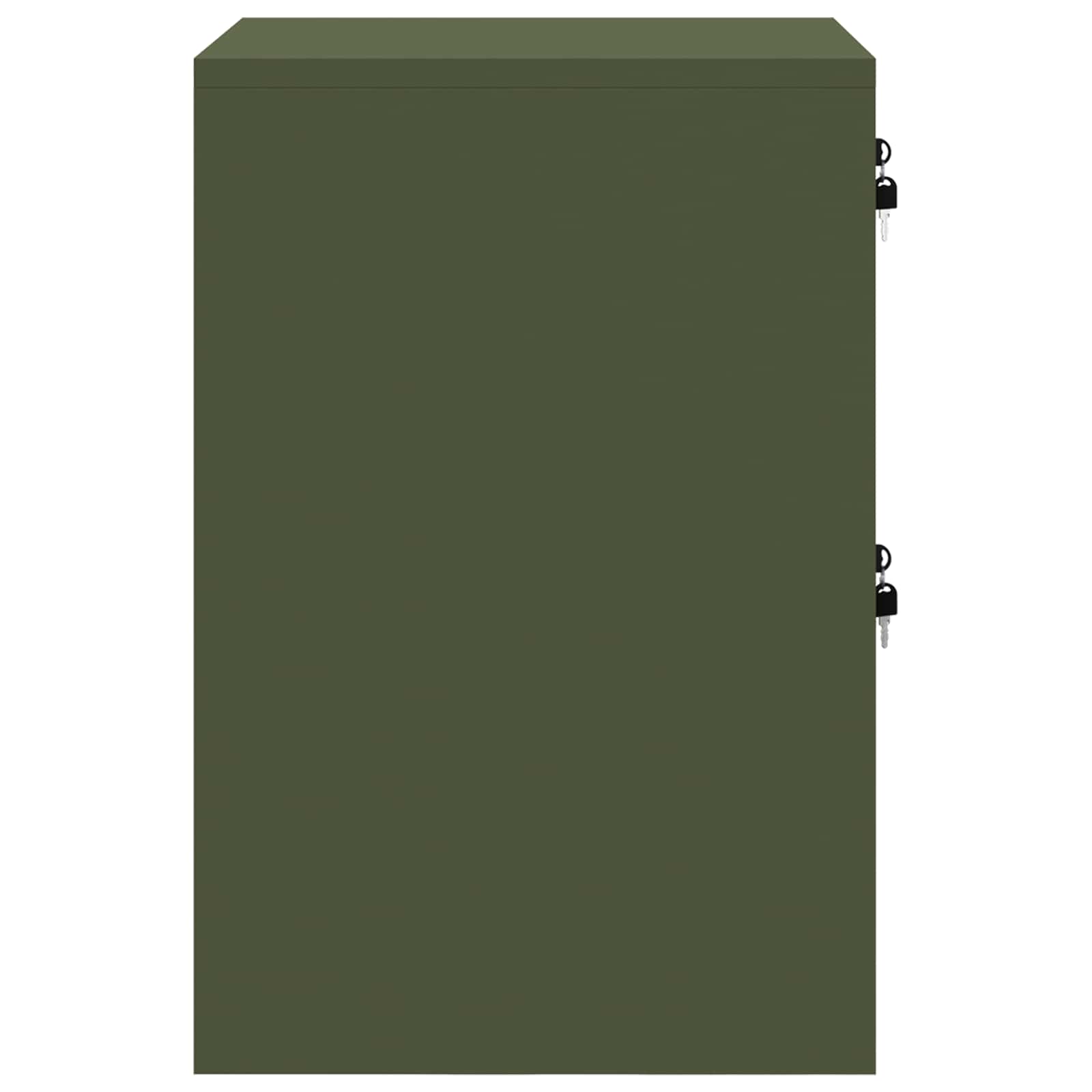 Bestandenkast Olijf Groen 44 x 50 x 74,5 cm Koudgewalst Staal is nu te koop bij PeponiXL, paradijselijk wonen!