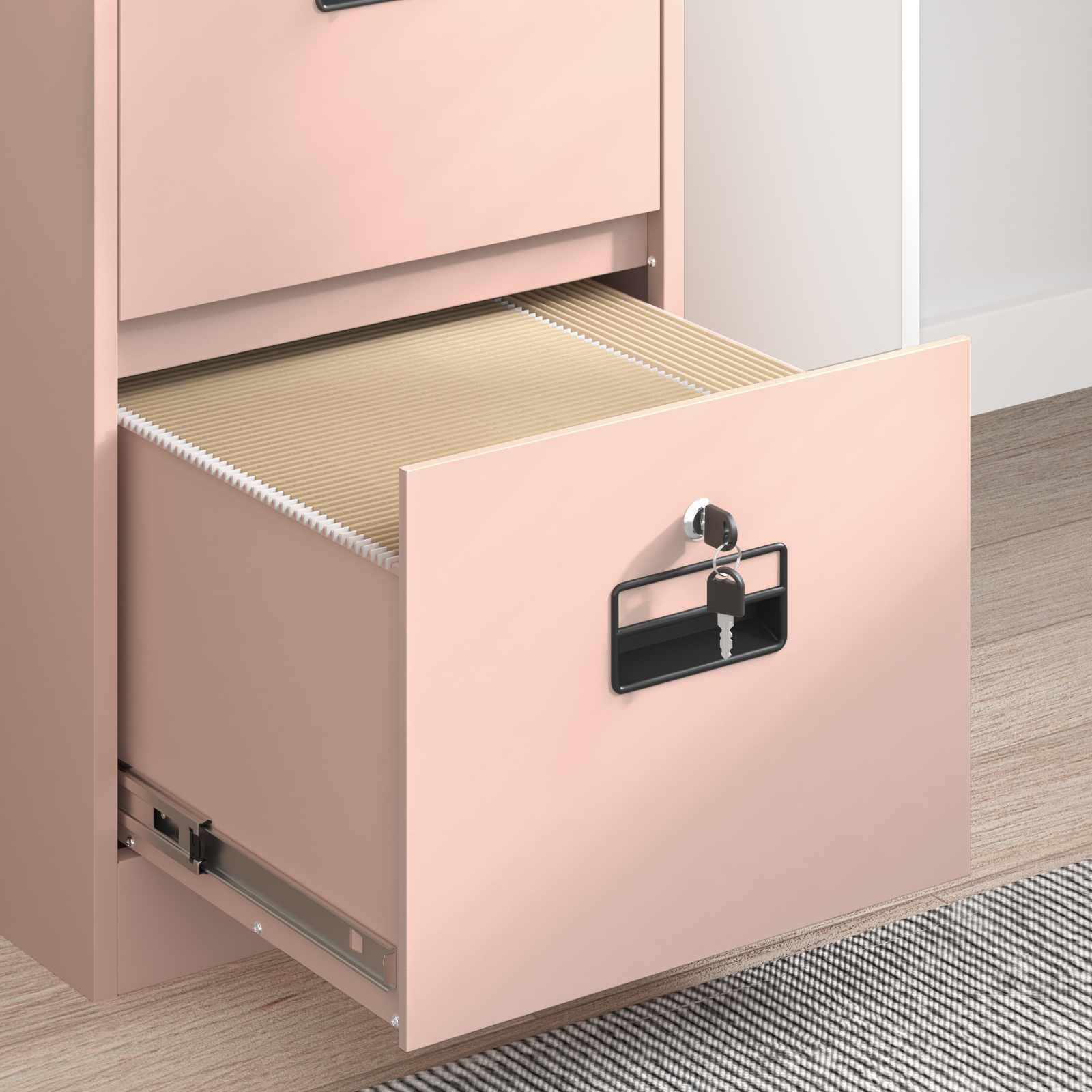 Bestandenkast Roze 44 x 50 x 106,5 cm Koudgewalst Staal is nu te koop bij PeponiXL, paradijselijk wonen!