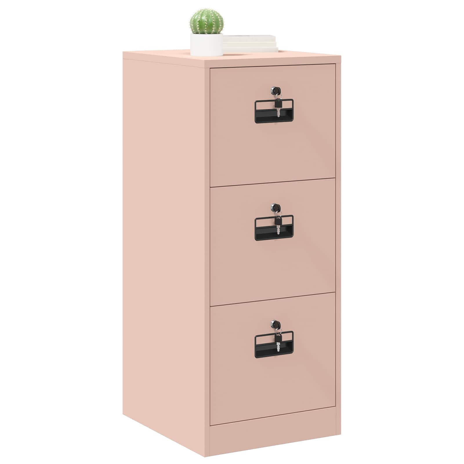 Bestandenkast Roze 44 x 50 x 106,5 cm Koudgewalst Staal is nu te koop bij PeponiXL, paradijselijk wonen!