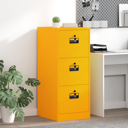 Bestandenkast Mosterdgeel 44 x 50 x 106,5 cm Koudgewalst Staal is nu te koop bij PeponiXL, paradijselijk wonen!