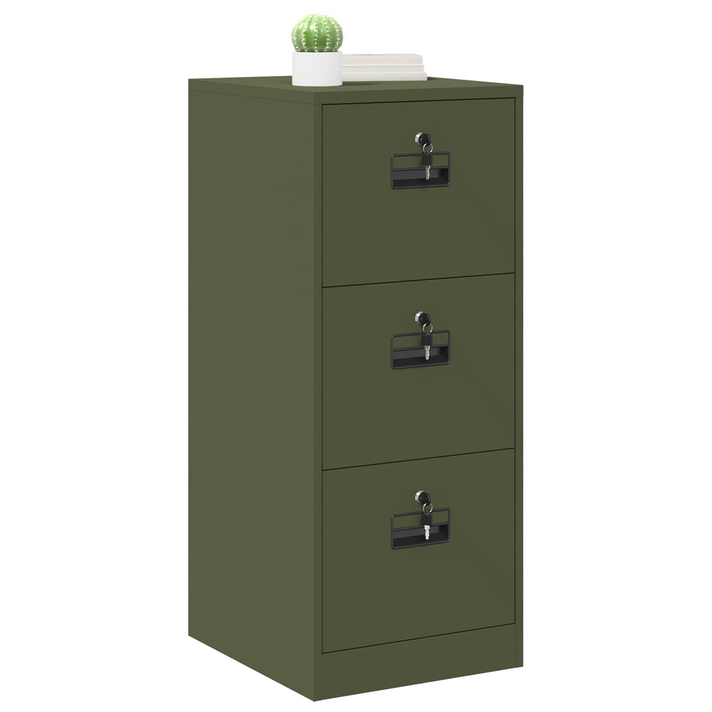 Bestandenkast Olijf Groen 44 x 50 x 106,5 cm Koudgewalst Staal is nu te koop bij PeponiXL, paradijselijk wonen!