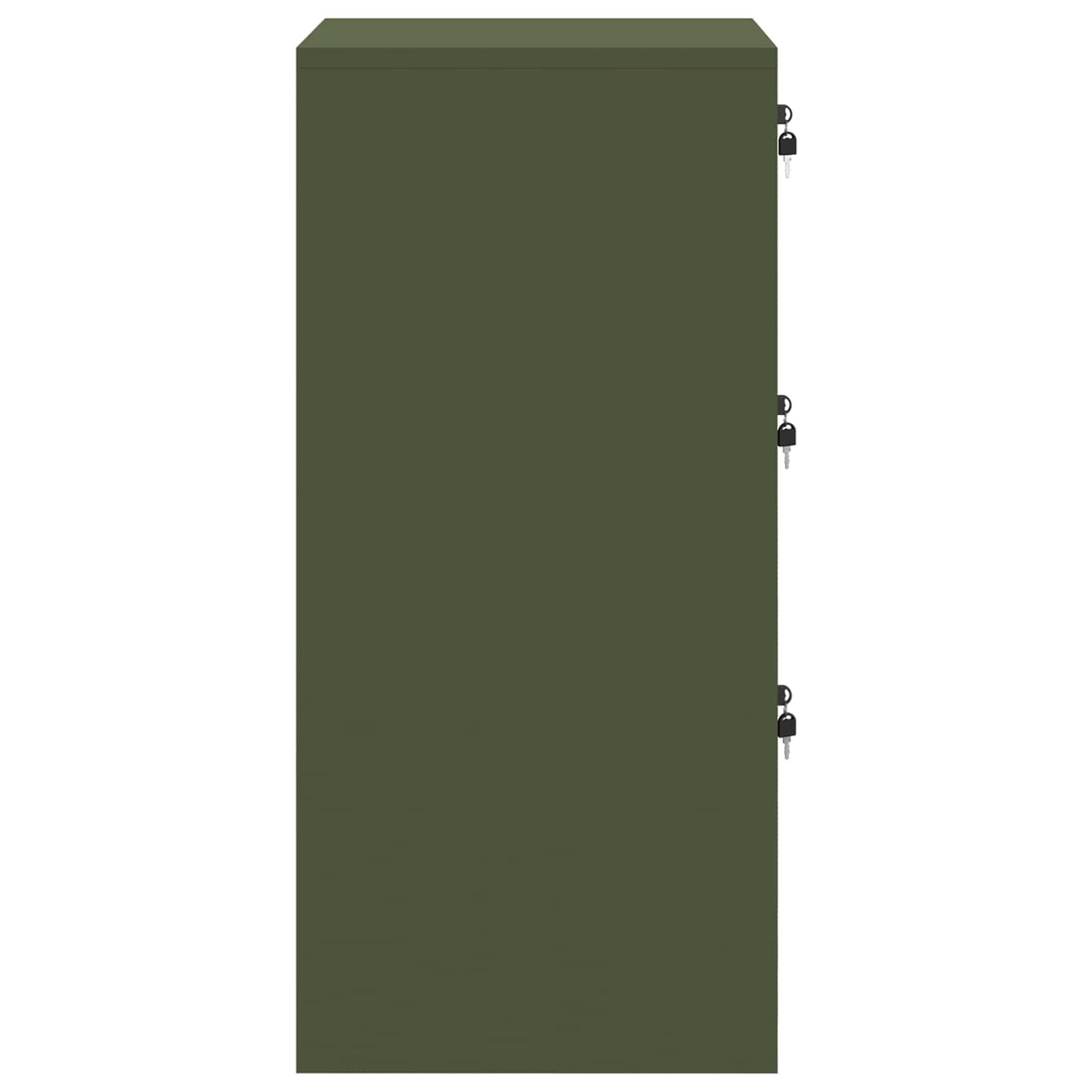 Bestandenkast Olijf Groen 44 x 50 x 106,5 cm Koudgewalst Staal is nu te koop bij PeponiXL, paradijselijk wonen!