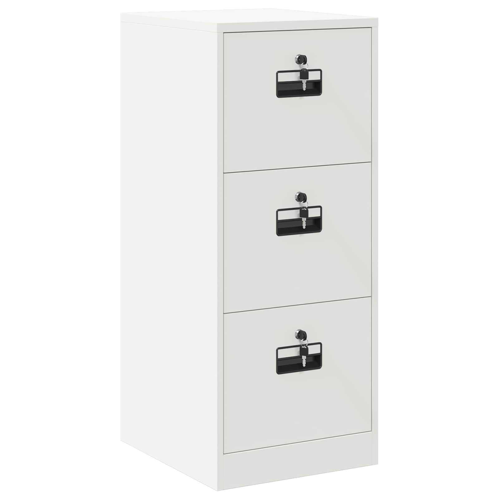 Bestandenkast met lade Wit 44 x 50 x 106,5 cm Koudgewalst Staal is nu te koop bij PeponiXL, paradijselijk wonen!