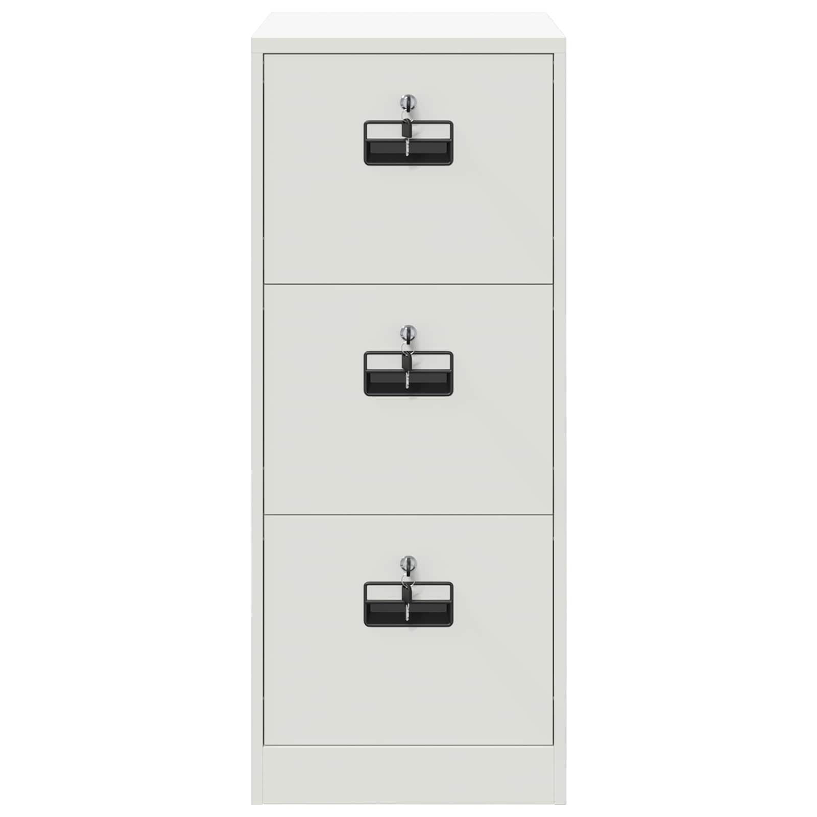 Bestandenkast met lade Wit 44 x 50 x 106,5 cm Koudgewalst Staal is nu te koop bij PeponiXL, paradijselijk wonen!