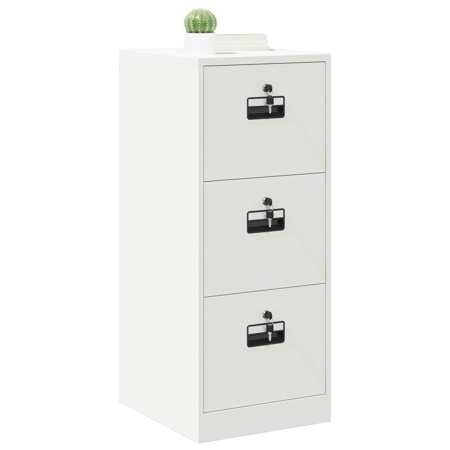 Bestandenkast met lade Wit 44 x 50 x 106,5 cm Koudgewalst Staal is nu te koop bij PeponiXL, paradijselijk wonen!