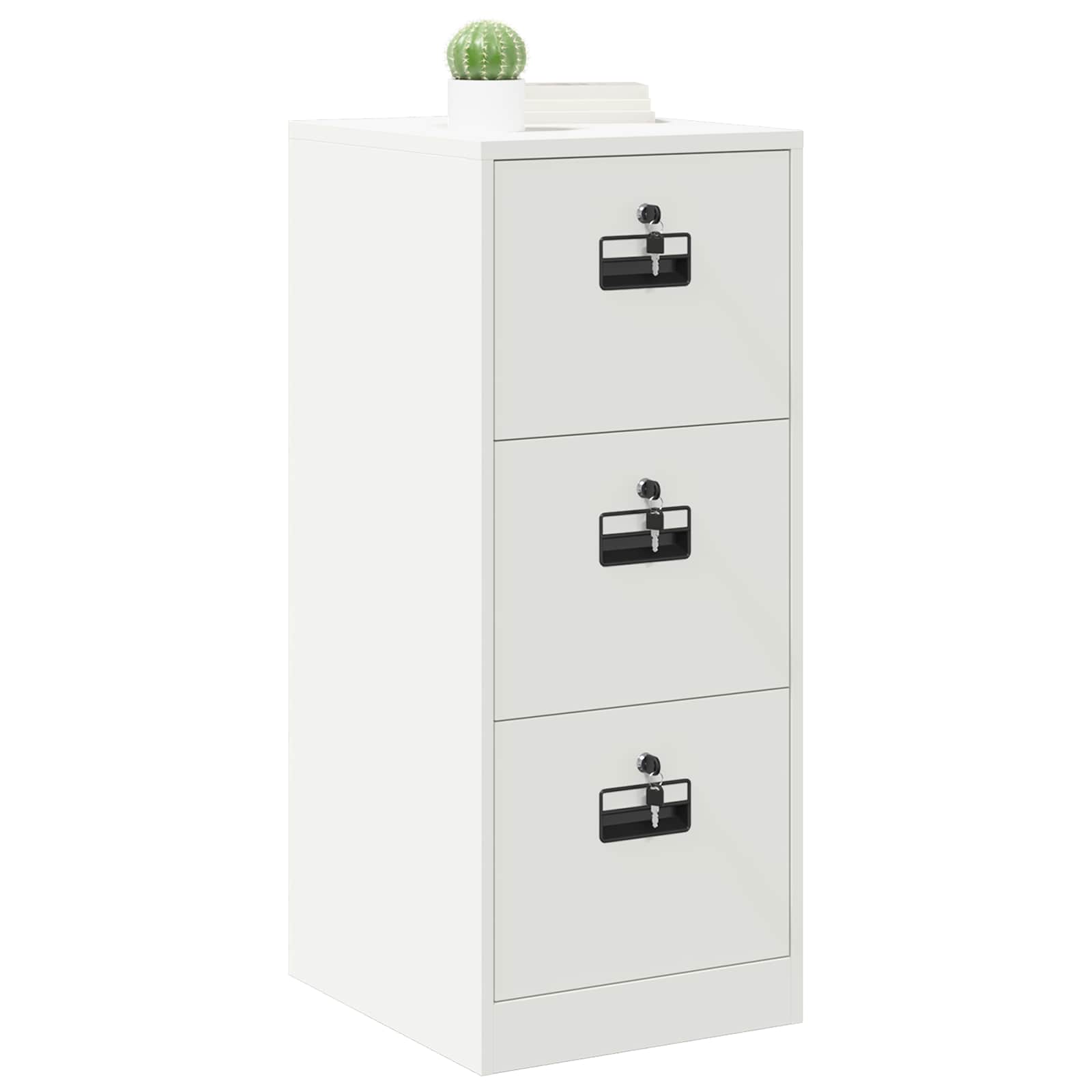 Bestandenkast met lade Wit 44 x 50 x 106,5 cm Koudgewalst Staal is nu te koop bij PeponiXL, paradijselijk wonen!
