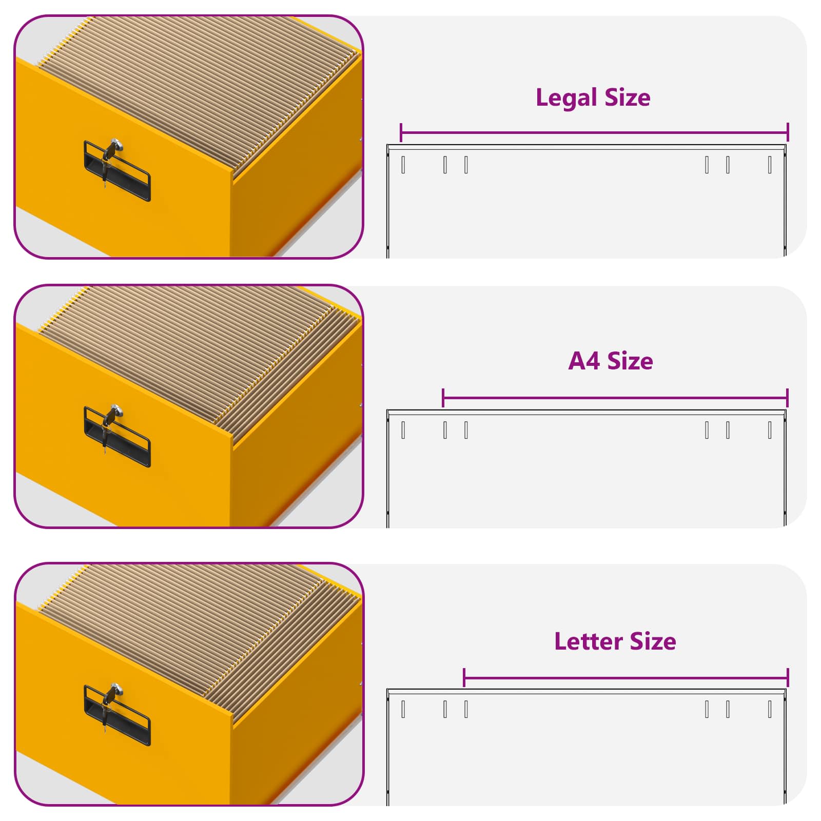 Bestandenkast Mosterdgeel 44 x 50 x 106,5 cm Koudgewalst Staal is nu te koop bij PeponiXL, paradijselijk wonen!