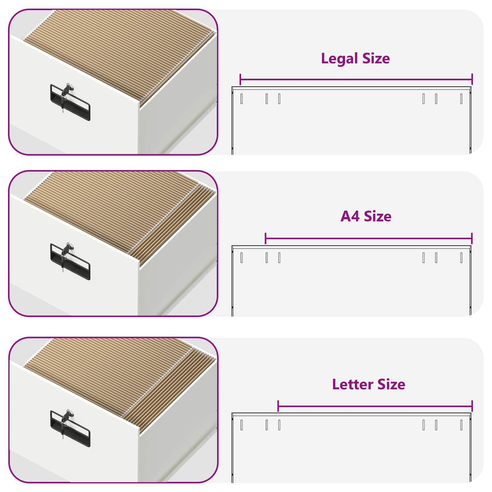 Bestandenkast met lade Wit 44 x 50 x 106,5 cm Koudgewalst Staal is nu te koop bij PeponiXL, paradijselijk wonen!