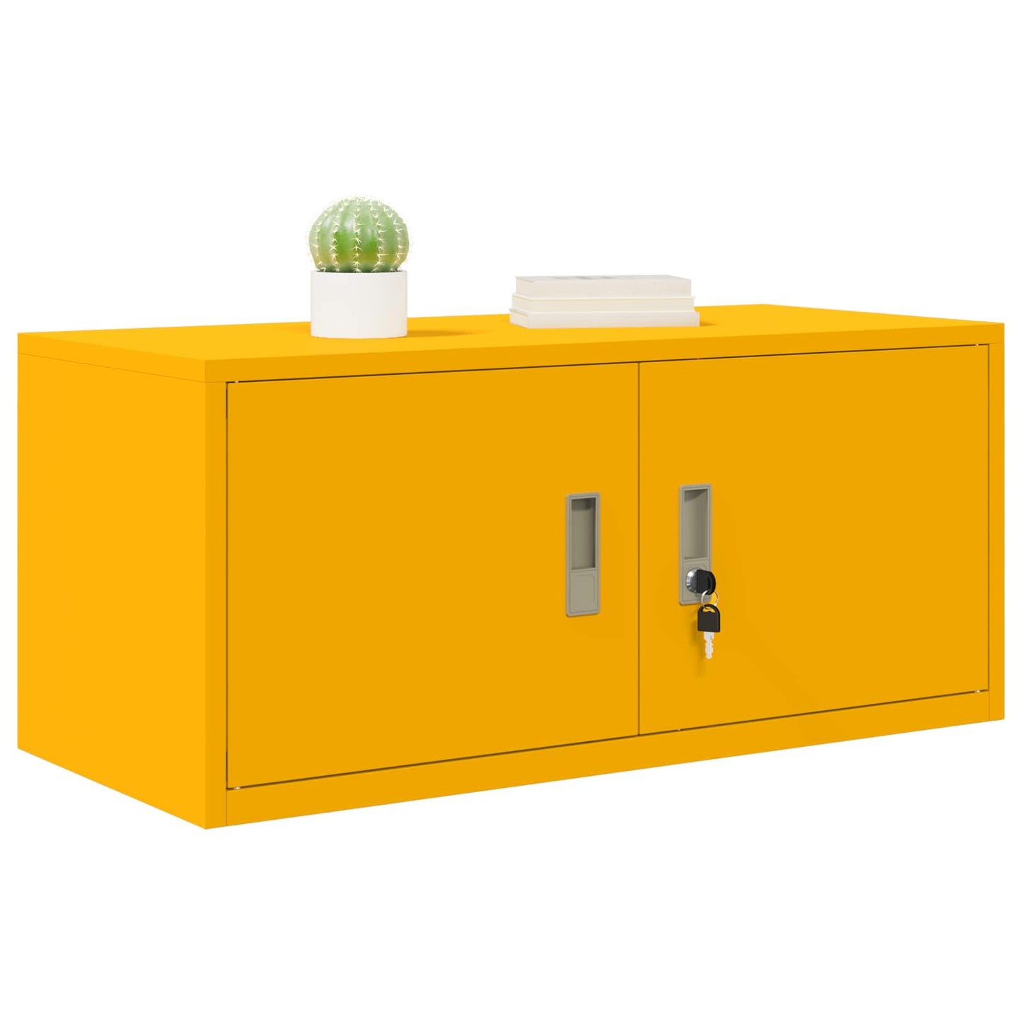 Opbergkast Mosterdgeel 90 x 40 x 40 cm Staal is nu te koop bij PeponiXL, paradijselijk wonen!