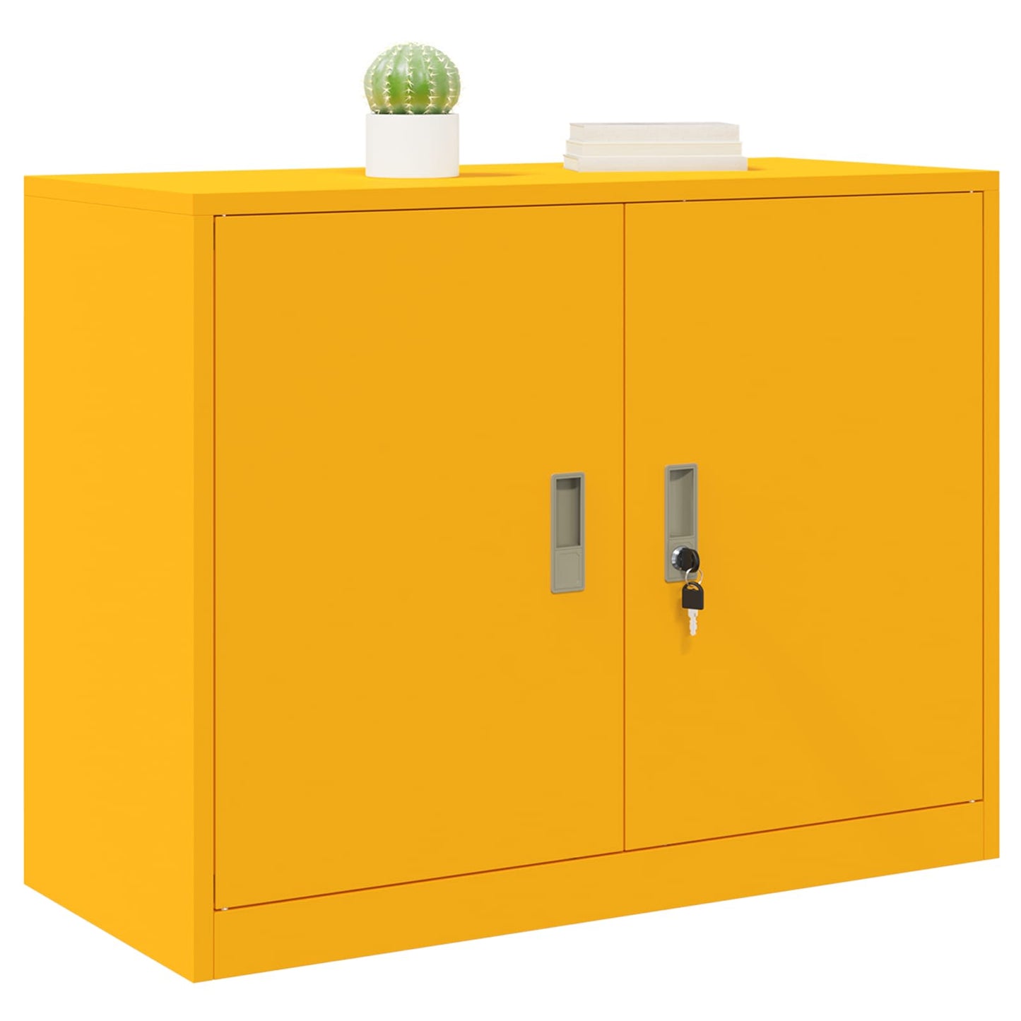 Opbergkast Mosterdgeel 90 x 40 x 70 cm Staal is nu te koop bij PeponiXL, paradijselijk wonen!