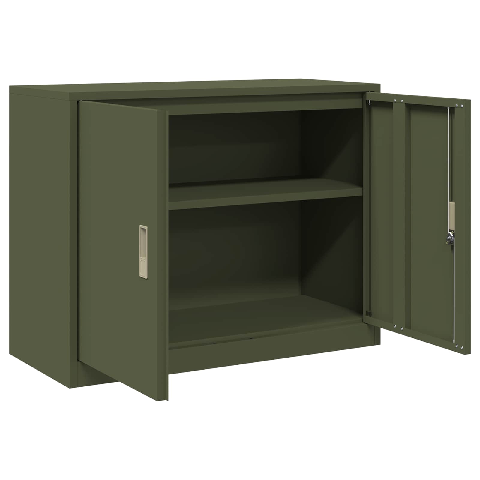 Opbergkast Olijf Groen 90 x 40 x 70 cm Staal is nu te koop bij PeponiXL, paradijselijk wonen!