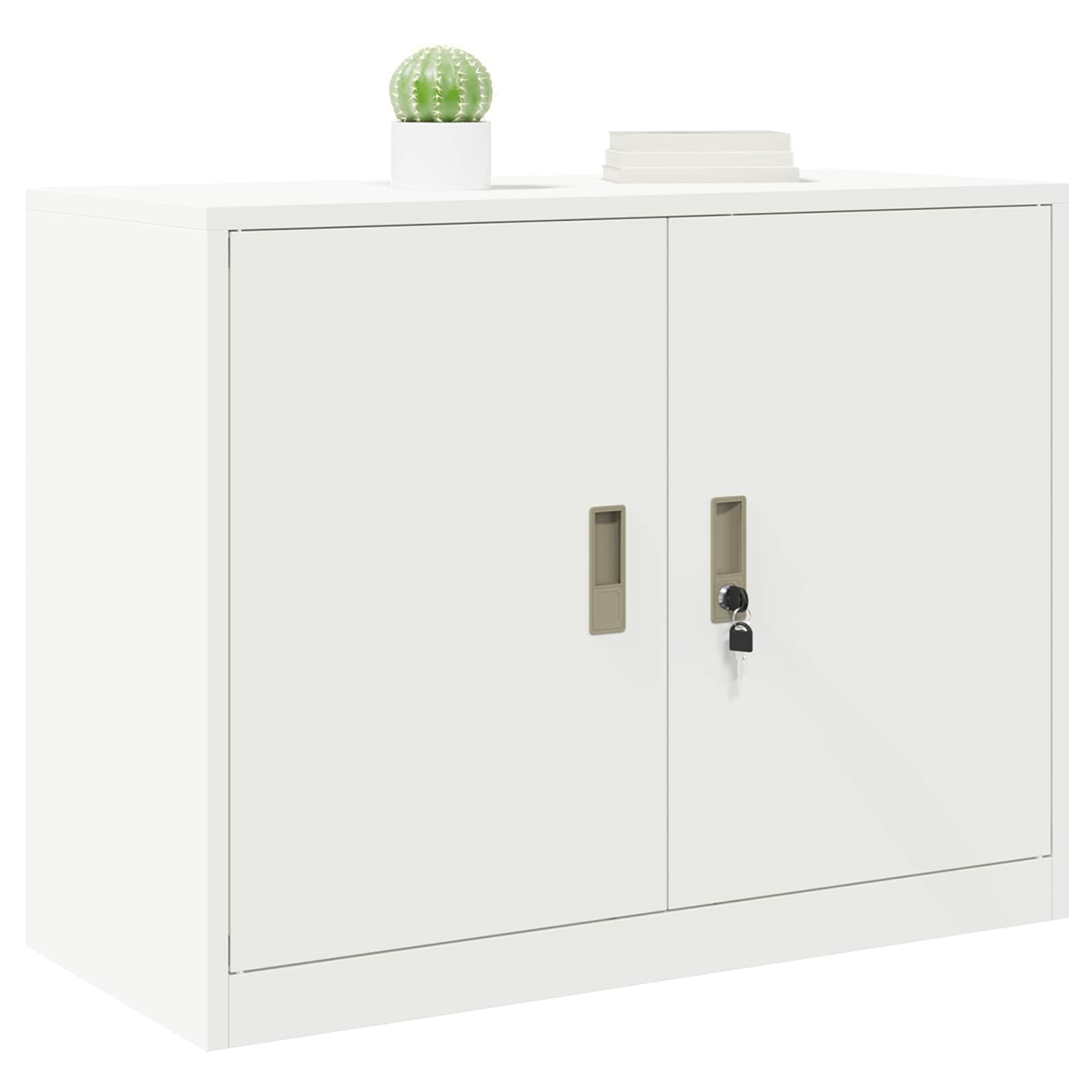 Opbergkast Wit 90 x 40 x 70 cm Staal is nu te koop bij PeponiXL, paradijselijk wonen!