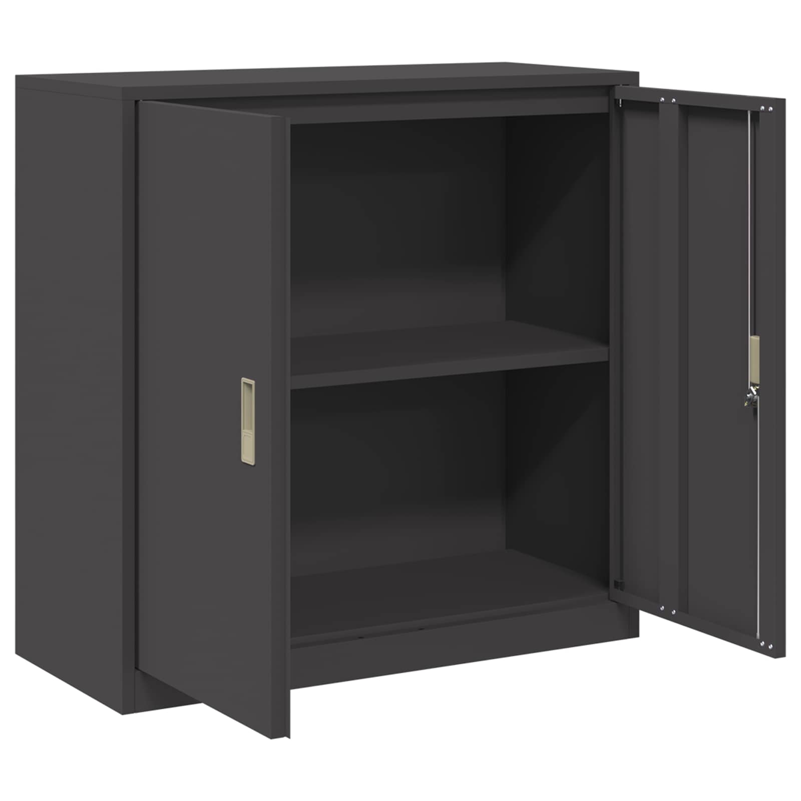 Opbergkast Zwart 90 x 40 x 90 cm Staal is nu te koop bij PeponiXL, paradijselijk wonen!