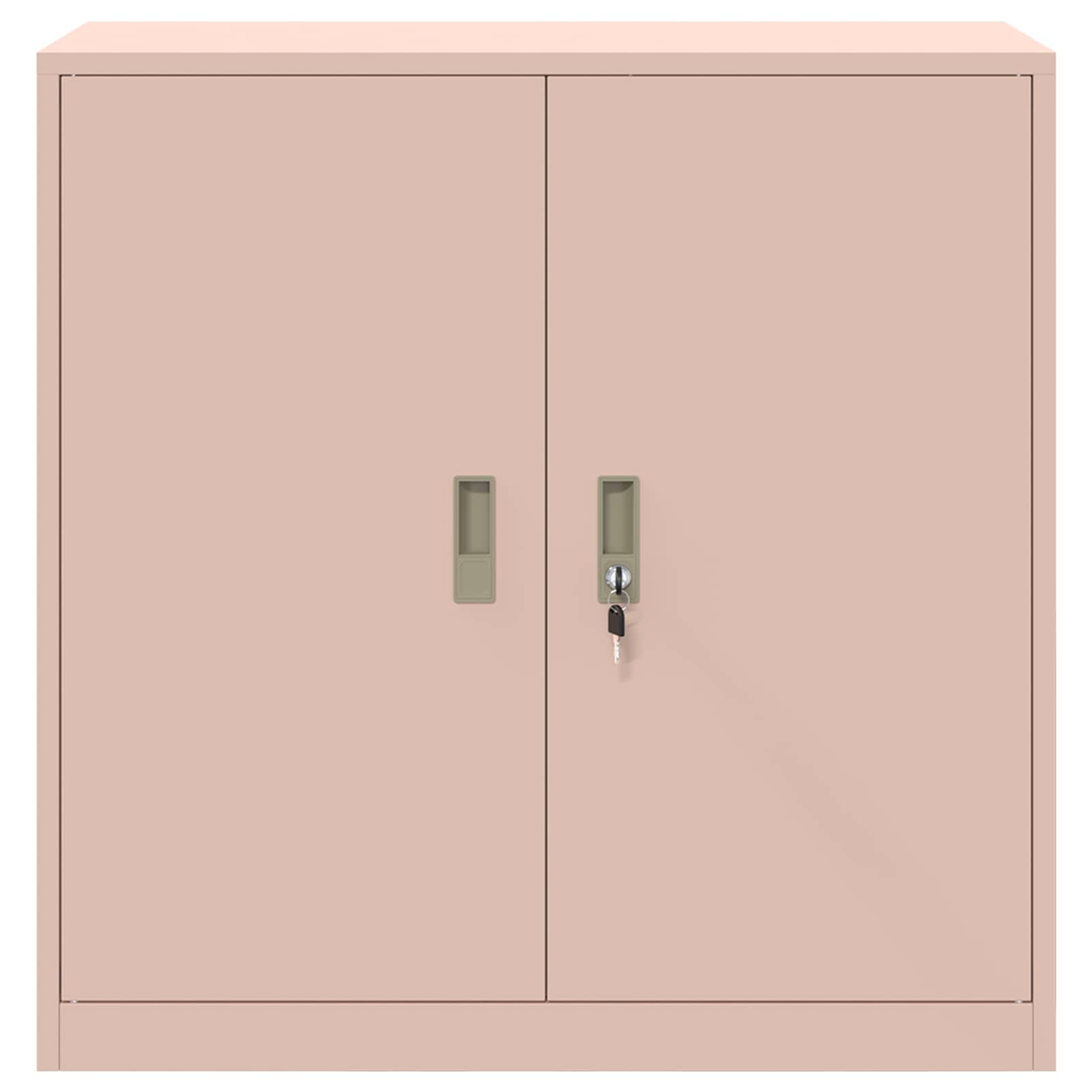 Opbergkast Roze 90 x 40 x 90 cm Staal is nu te koop bij PeponiXL, paradijselijk wonen!