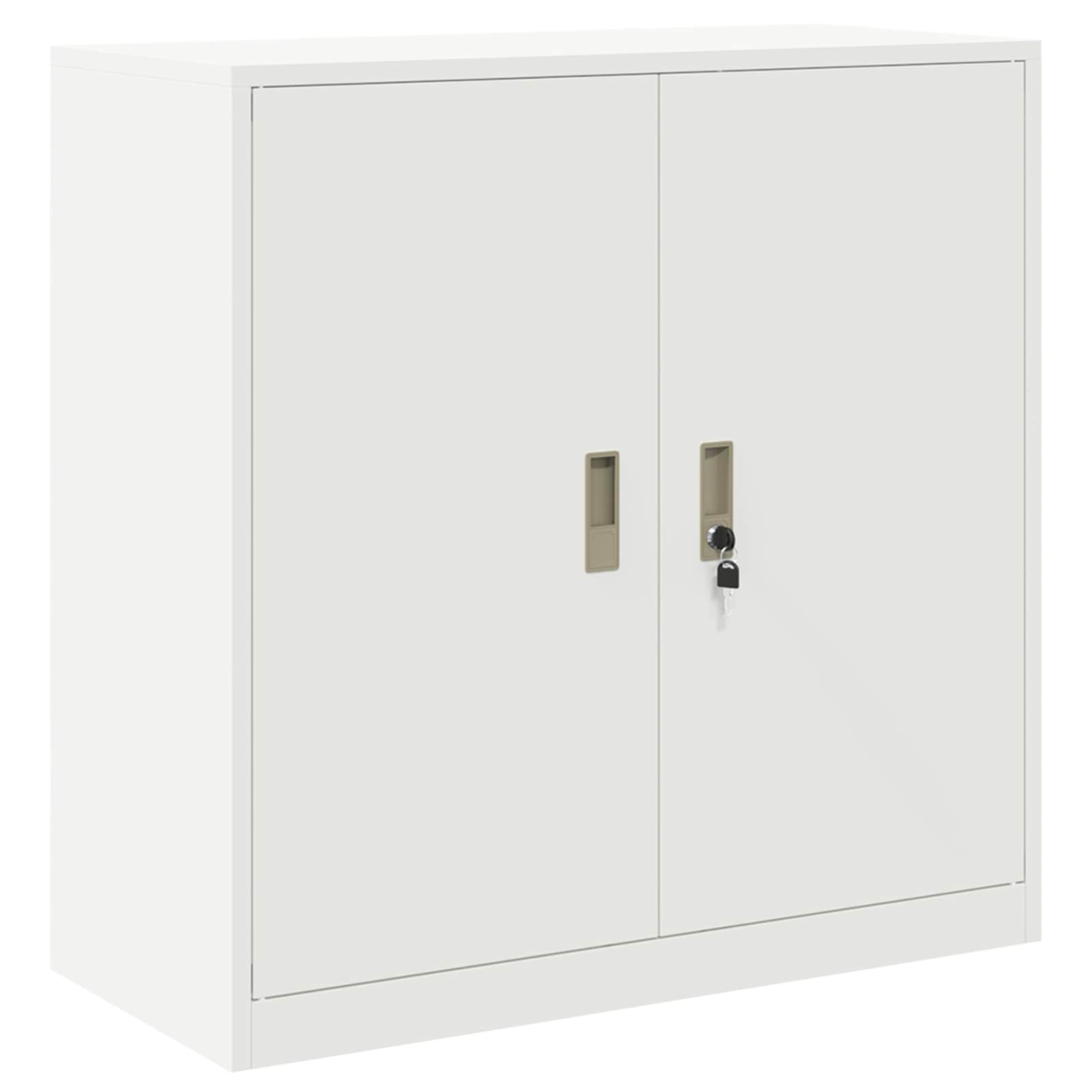 Opbergkast Wit 90 x 40 x 90 cm Staal is nu te koop bij PeponiXL, paradijselijk wonen!