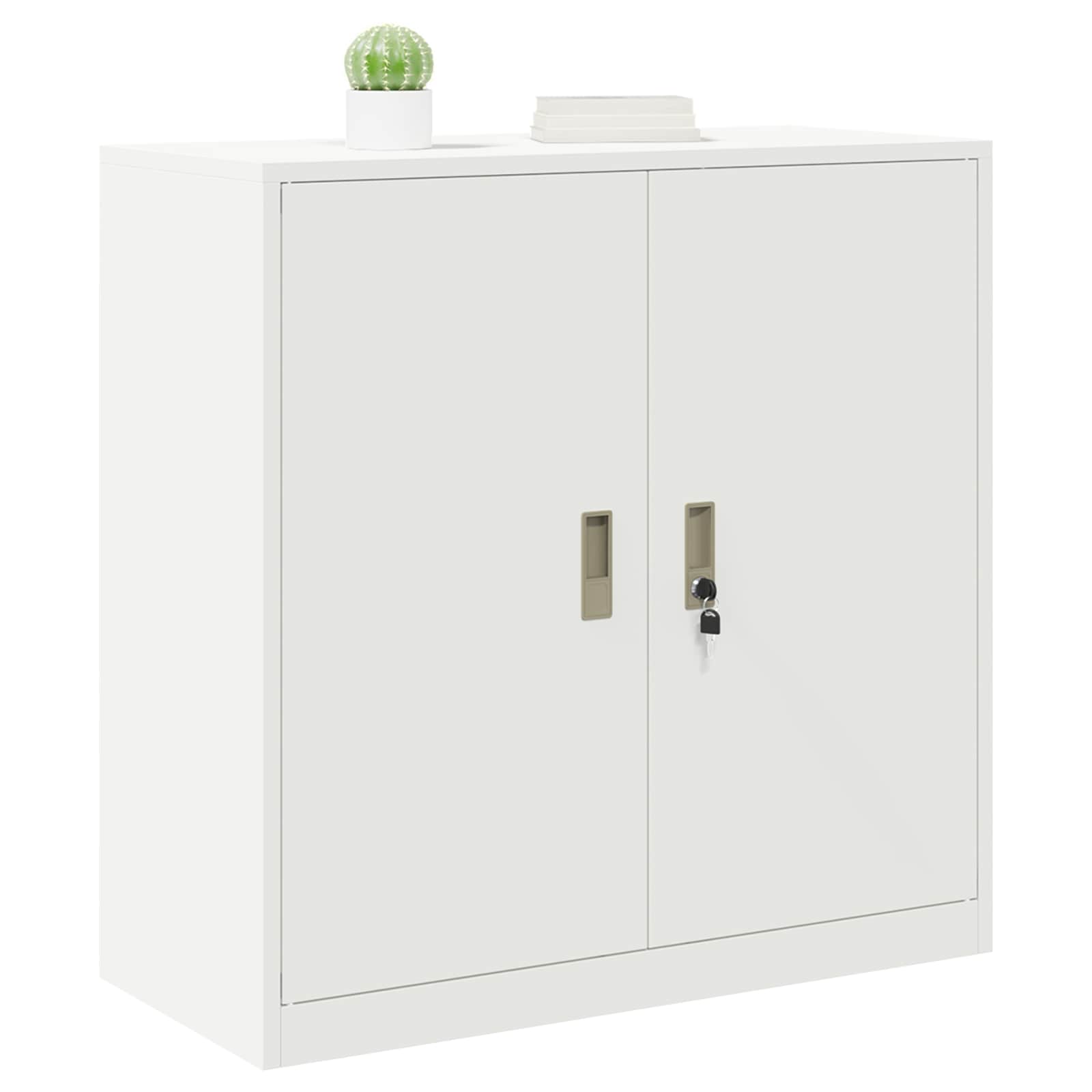 Opbergkast Wit 90 x 40 x 90 cm Staal is nu te koop bij PeponiXL, paradijselijk wonen!