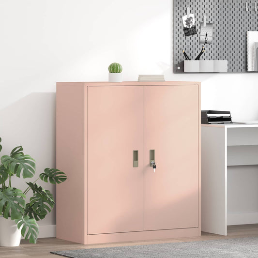 Opbergkast Roze 90 x 40 x 105 cm Staal is nu te koop bij PeponiXL, paradijselijk wonen!