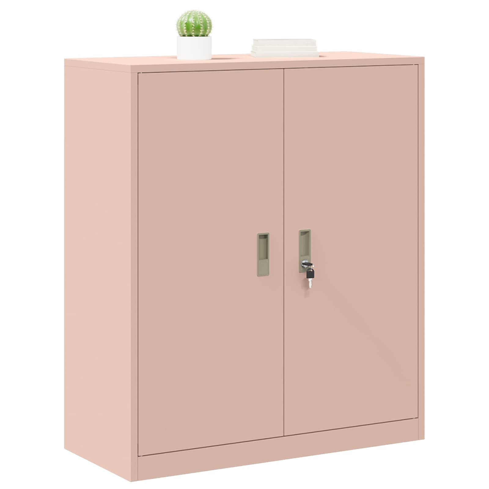 Opbergkast Roze 90 x 40 x 105 cm Staal is nu te koop bij PeponiXL, paradijselijk wonen!