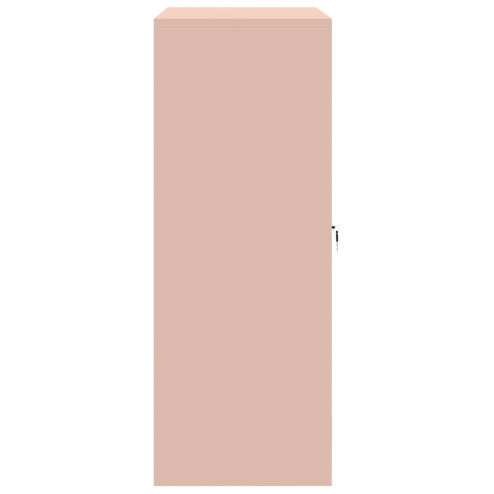 Opbergkast Roze 90 x 40 x 105 cm Staal is nu te koop bij PeponiXL, paradijselijk wonen!