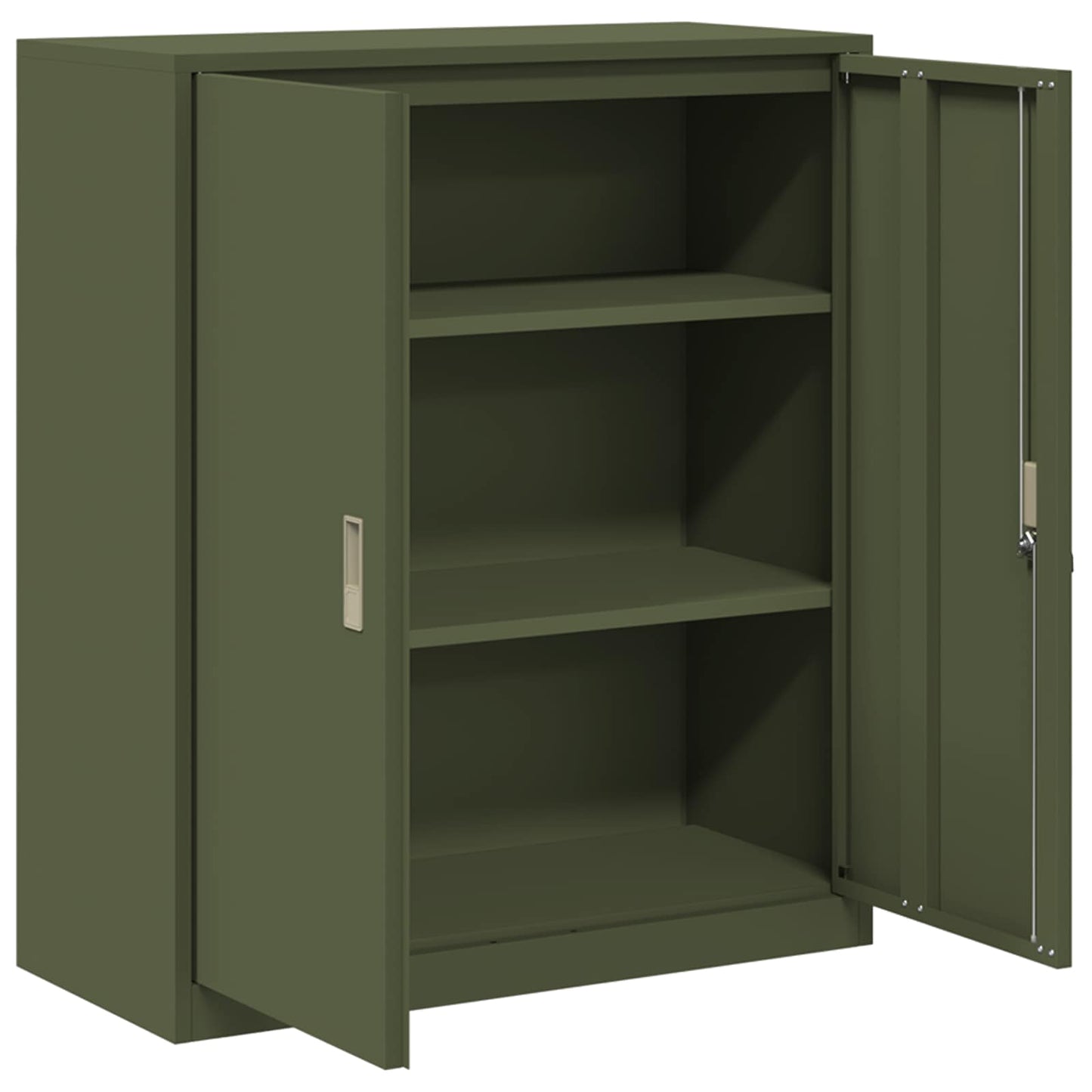 Opbergkast Olijf Groen 90 x 40 x 105 cm Staal is nu te koop bij PeponiXL, paradijselijk wonen!