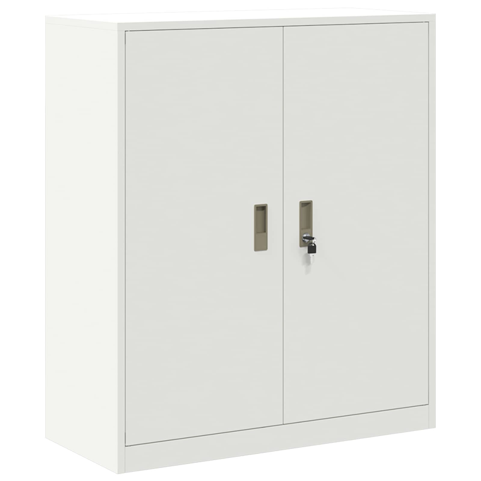 Opbergkast Wit 90 x 40 x 105 cm Staal is nu te koop bij PeponiXL, paradijselijk wonen!