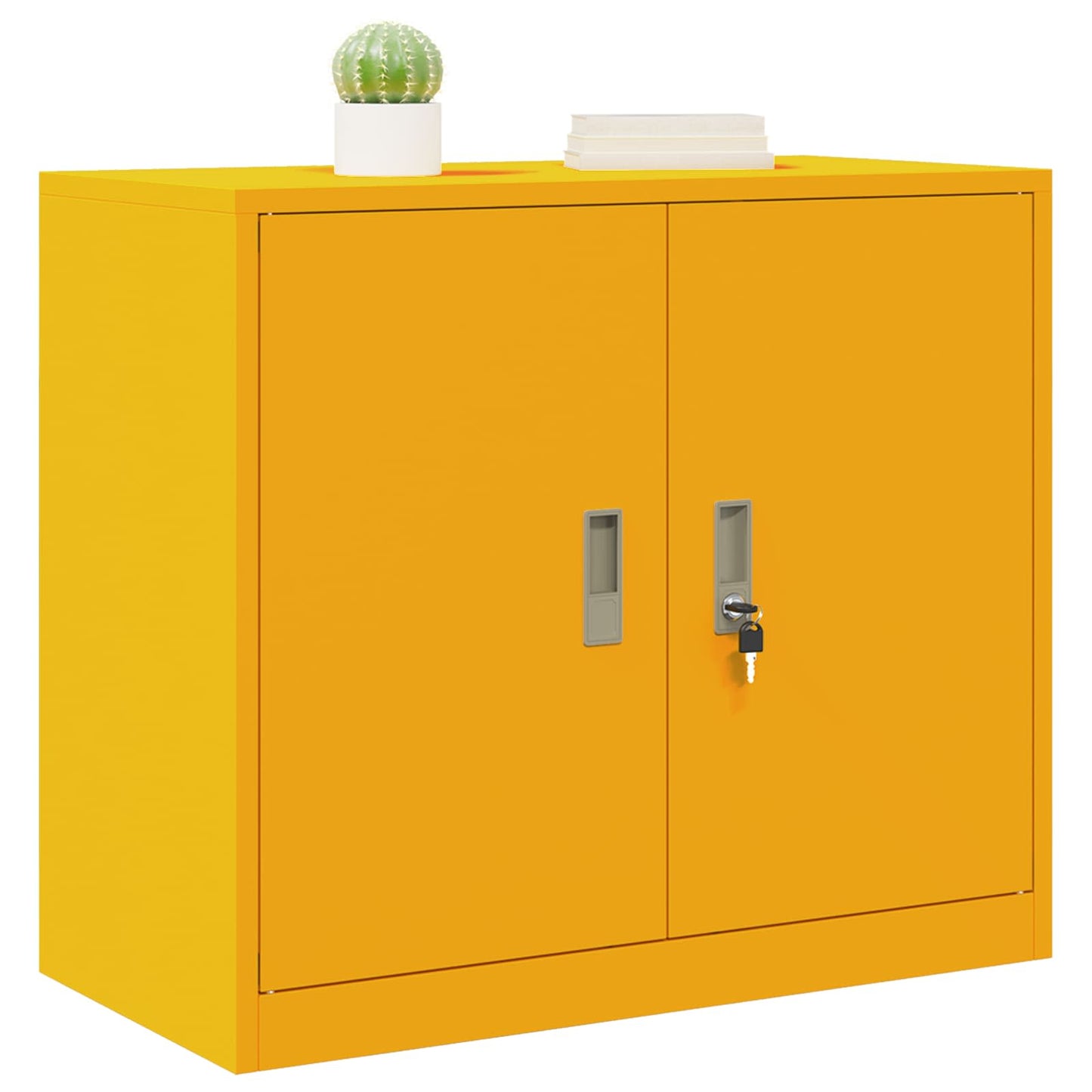 Opbergkast Mosterdgeel 80 x 40 x 70 cm Staal is nu te koop bij PeponiXL, paradijselijk wonen!