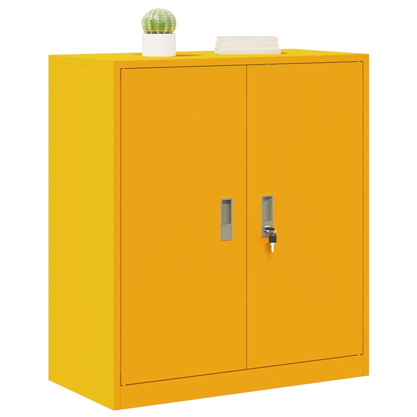 Opbergkast Mosterdgeel 80 x 40 x 90 cm Staal is nu te koop bij PeponiXL, paradijselijk wonen!
