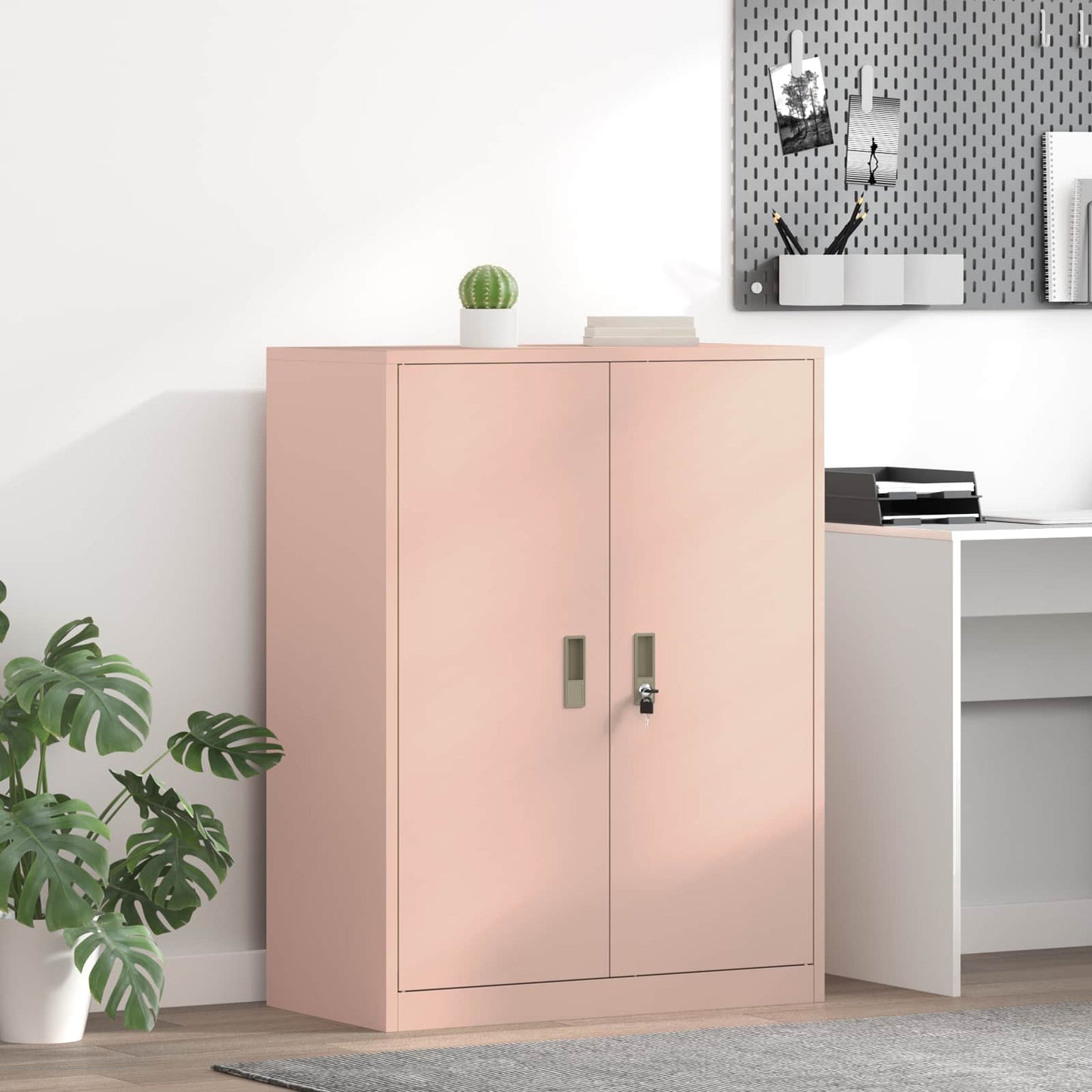 Opbergkast Roze 80 x 40 x 105 cm Staal is nu te koop bij PeponiXL, paradijselijk wonen!