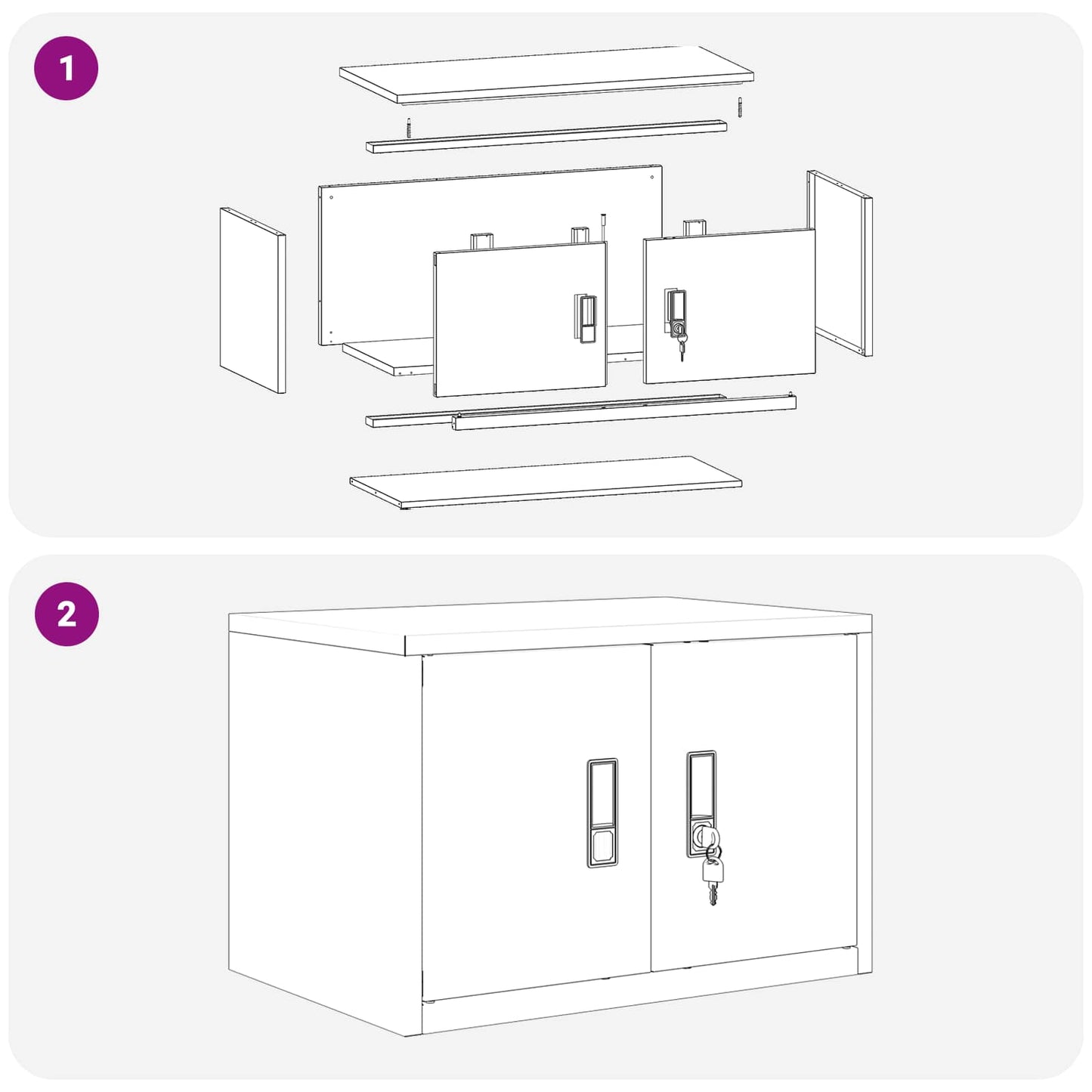 Opbergkast Roze 60 x 40 x 40 cm Staal is nu te koop bij PeponiXL, paradijselijk wonen!