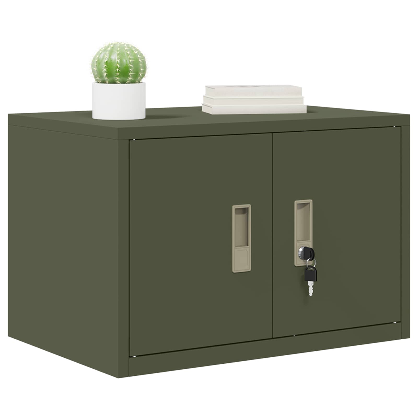 Opbergkast Olijf Groen 60 x 40 x 40 cm Staal is nu te koop bij PeponiXL, paradijselijk wonen!