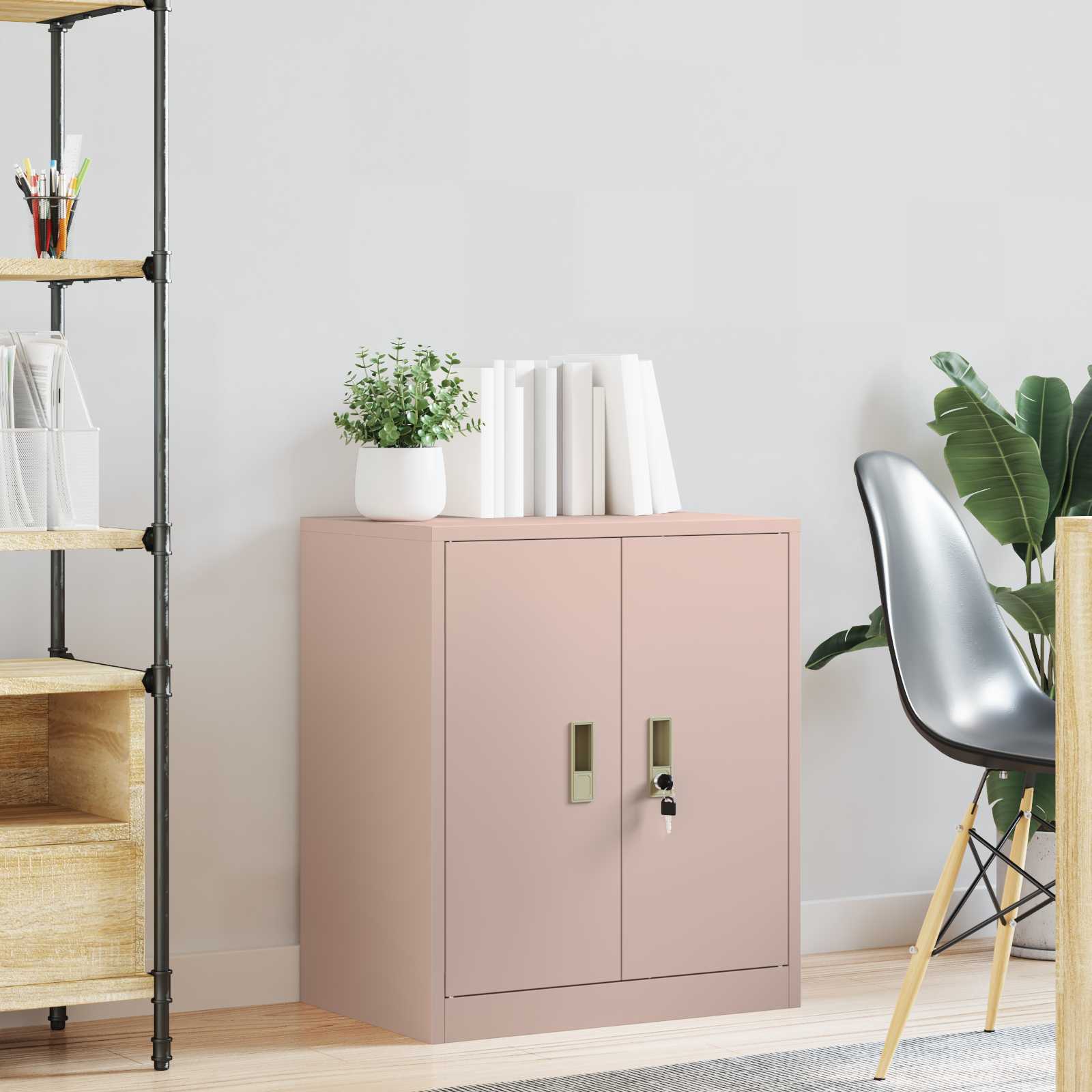 Opbergkast Roze 60 x 40 x 70 cm Staal is nu te koop bij PeponiXL, paradijselijk wonen!