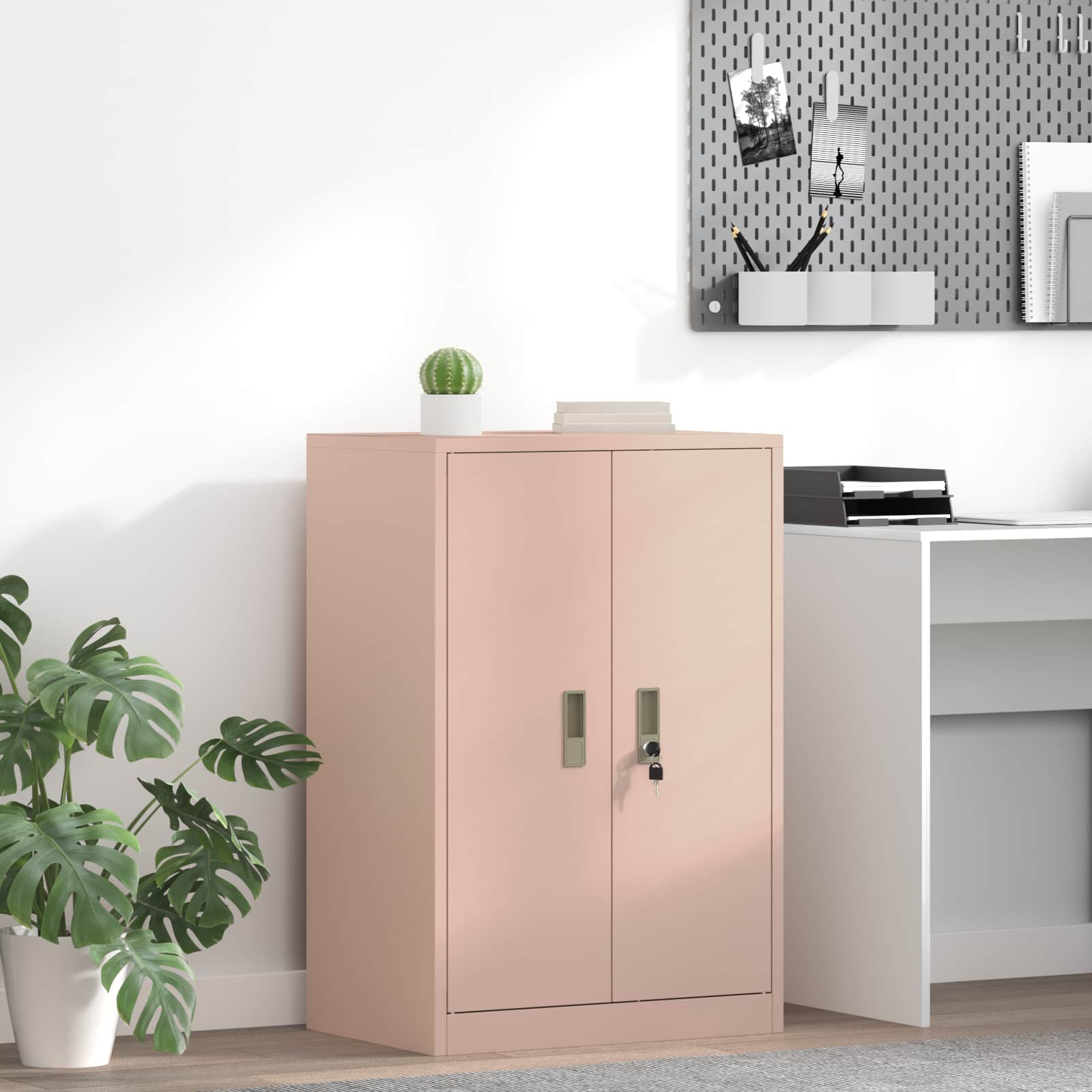 Opbergkast Roze 60 x 40 x 90 cm Staal is nu te koop bij PeponiXL, paradijselijk wonen!