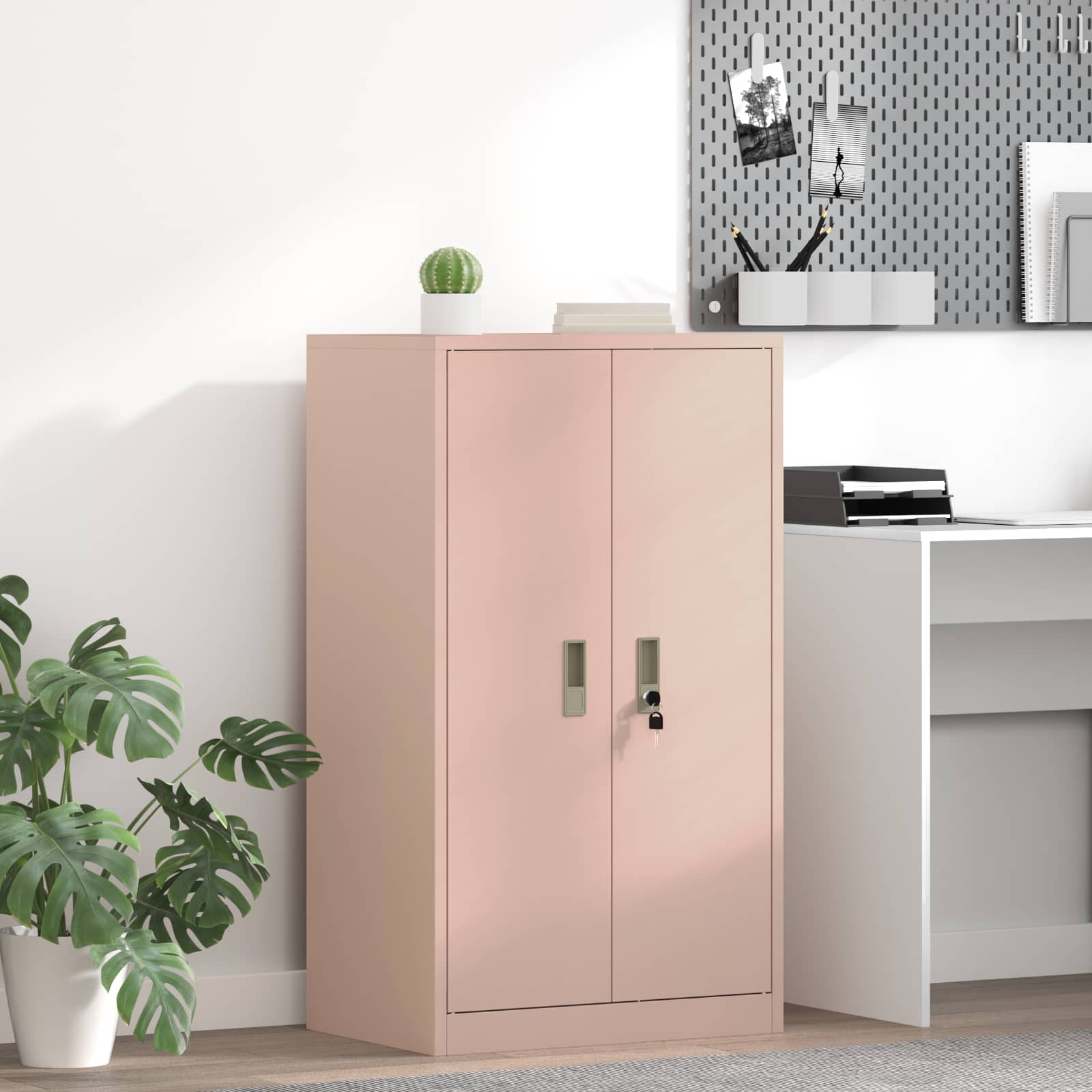 Opbergkast Roze 60 x 40 x 90 cm Staal is nu te koop bij PeponiXL, paradijselijk wonen!